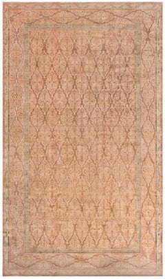 Doris Leslie Blau 1900s Persian Tabriz Handmade Brown Wool Rug (tapis de laine)