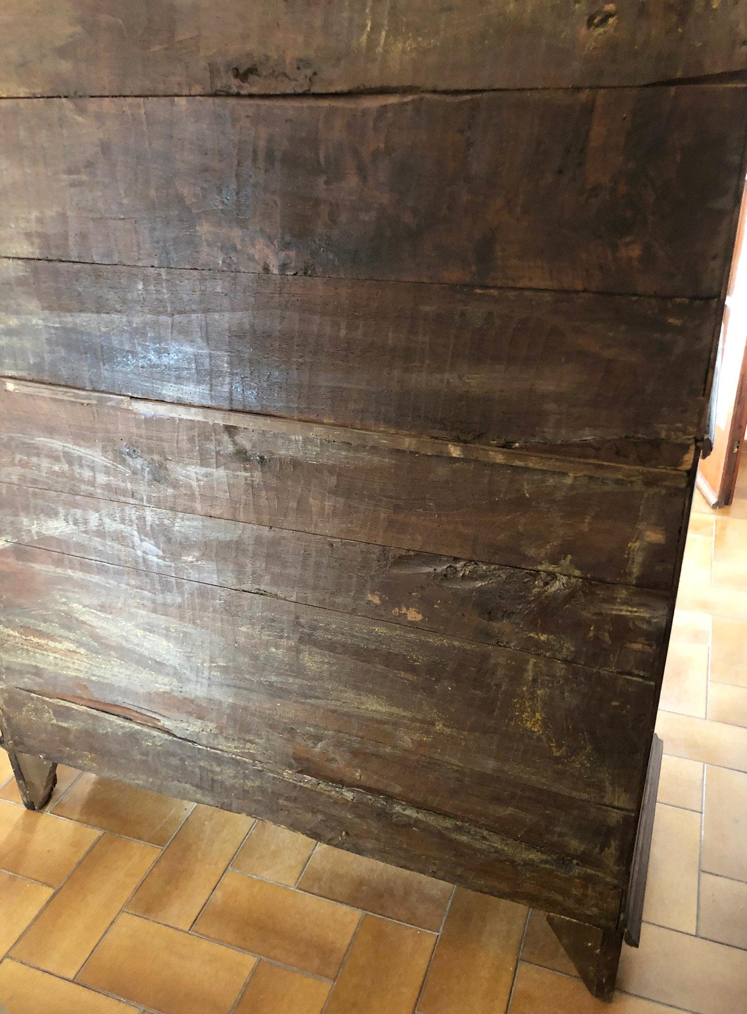 1900s Piedmontese Wardrobe Poplar Sideboard Pantry Cabinet 5
