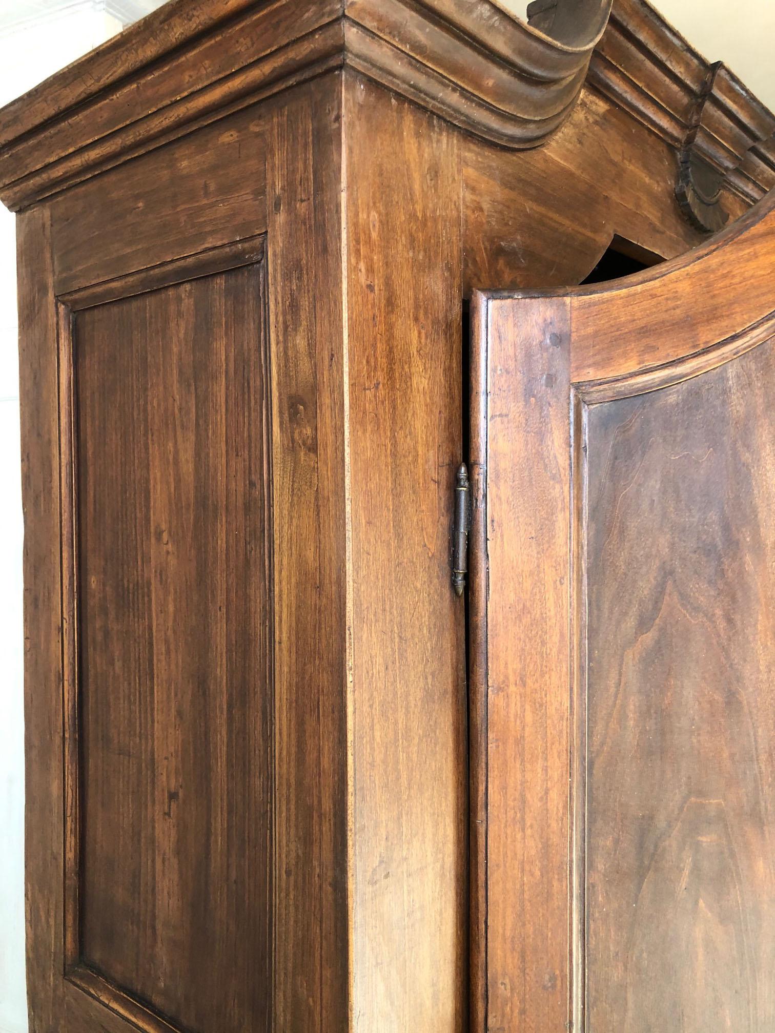 1900s Piedmontese Wardrobe Poplar Sideboard Pantry Cabinet 6