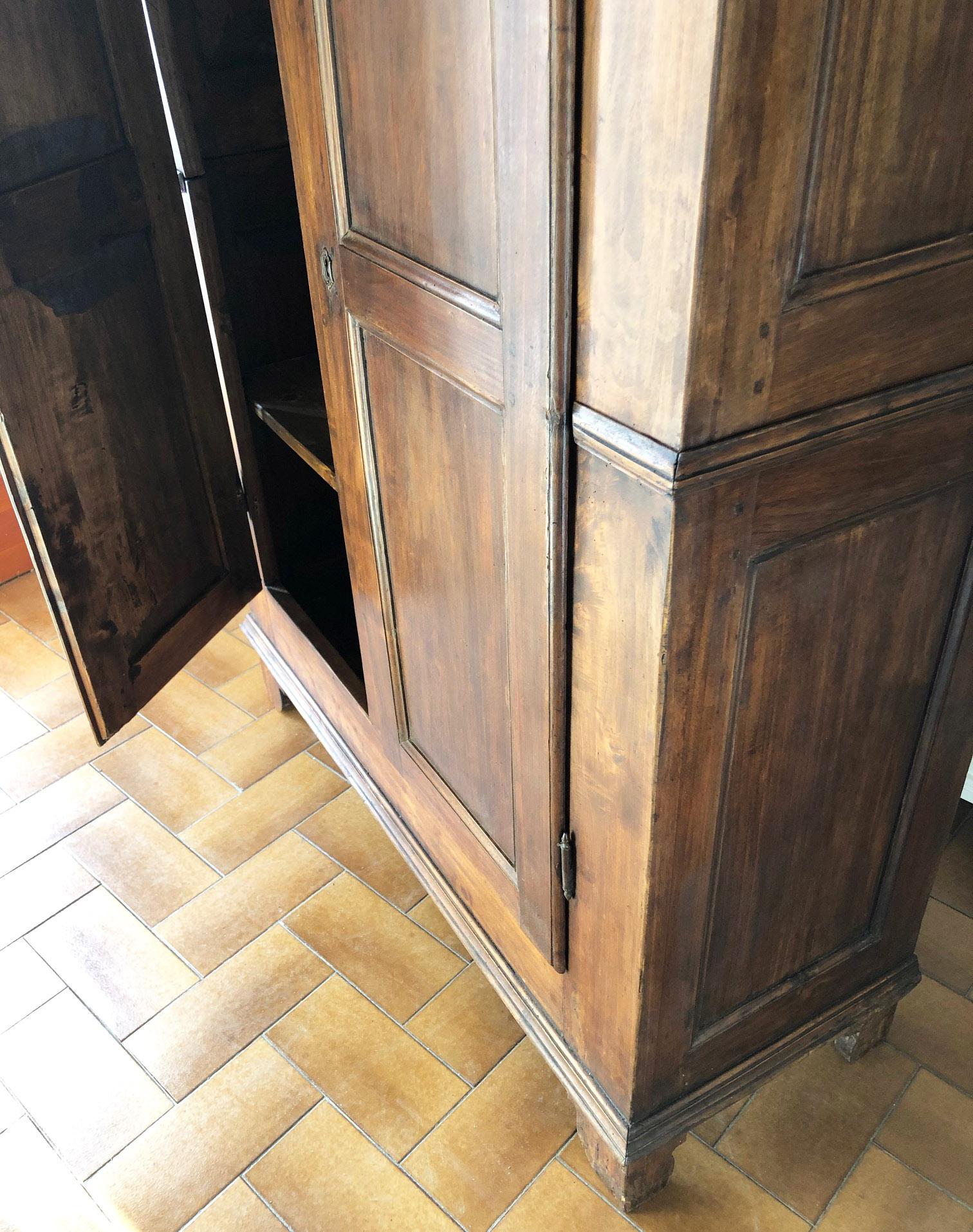 1900s Piedmontese Wardrobe Poplar Sideboard Pantry Cabinet 8