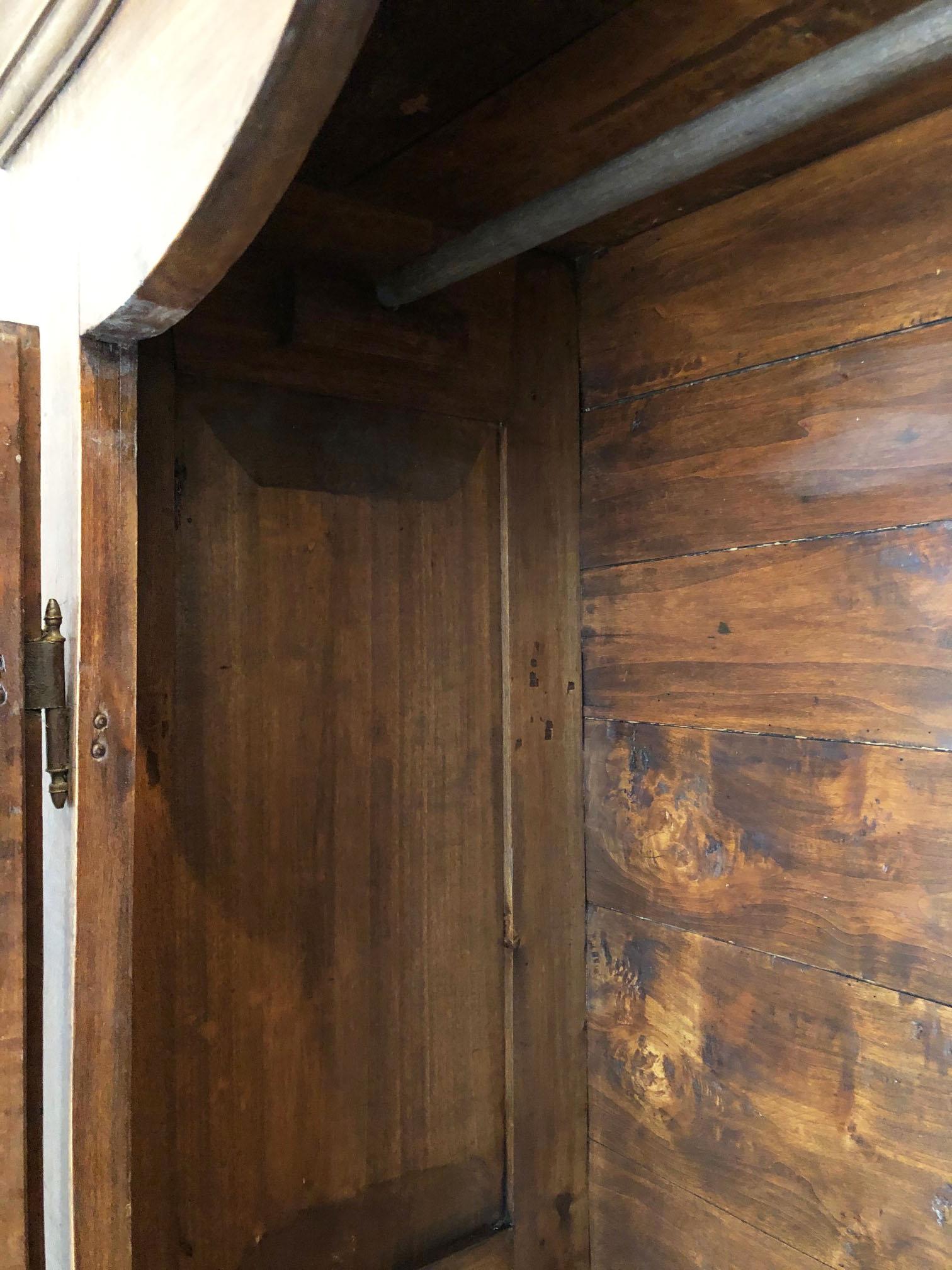 1900s Piedmontese Wardrobe Poplar Sideboard Pantry Cabinet 2
