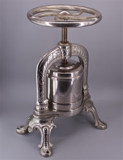 1900s Polished Nickel French Duck Lobster Press Culinary Cooking Matfer Bourgeat