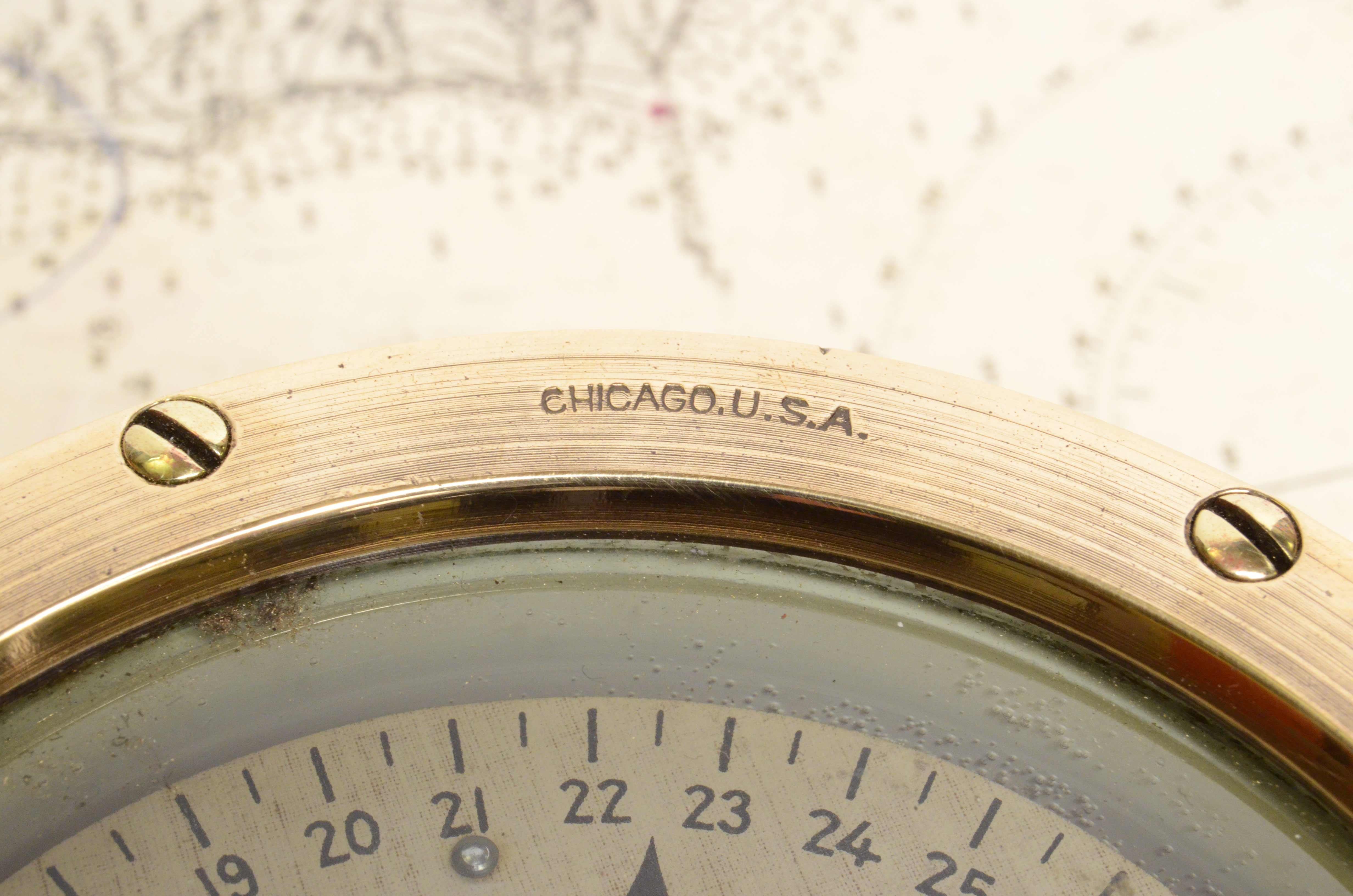 1900s Ritchie Boston Usa Brass Nautical Magnetic Compass Maritime Navigation 1