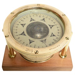 Antique 1900s Ritchie Boston Usa Brass Nautical Magnetic Compass Maritime Navigation