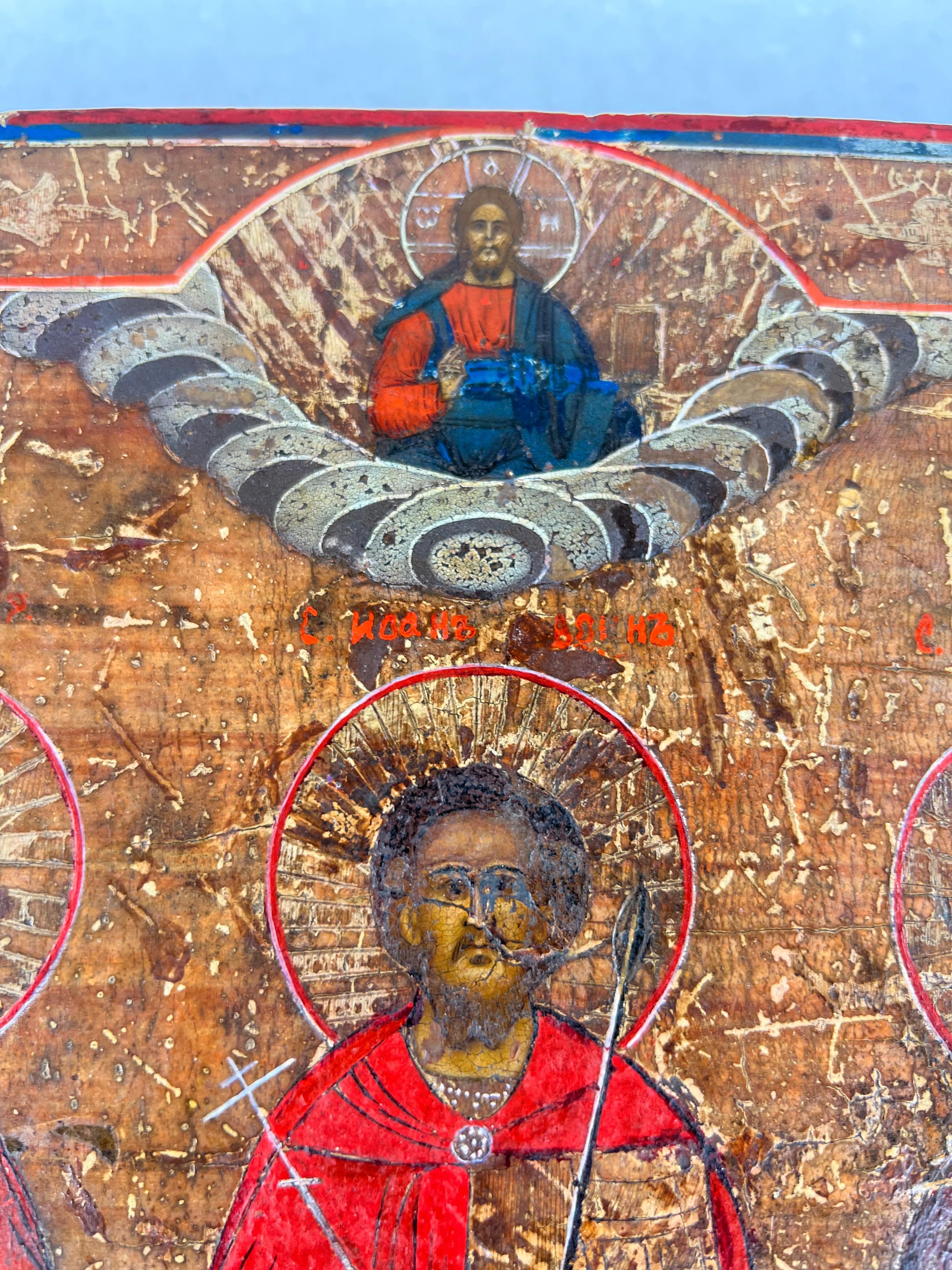 Brown 1900’s Russian Egg Tempera Icon