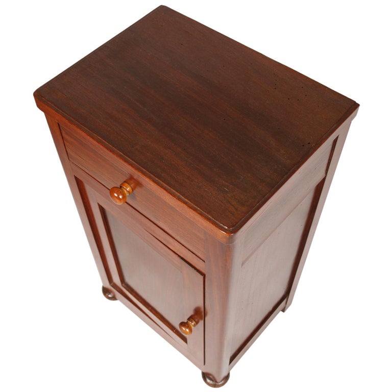 1900s Rustic Country Nightstand, Bedside Table, Walnut and ...
