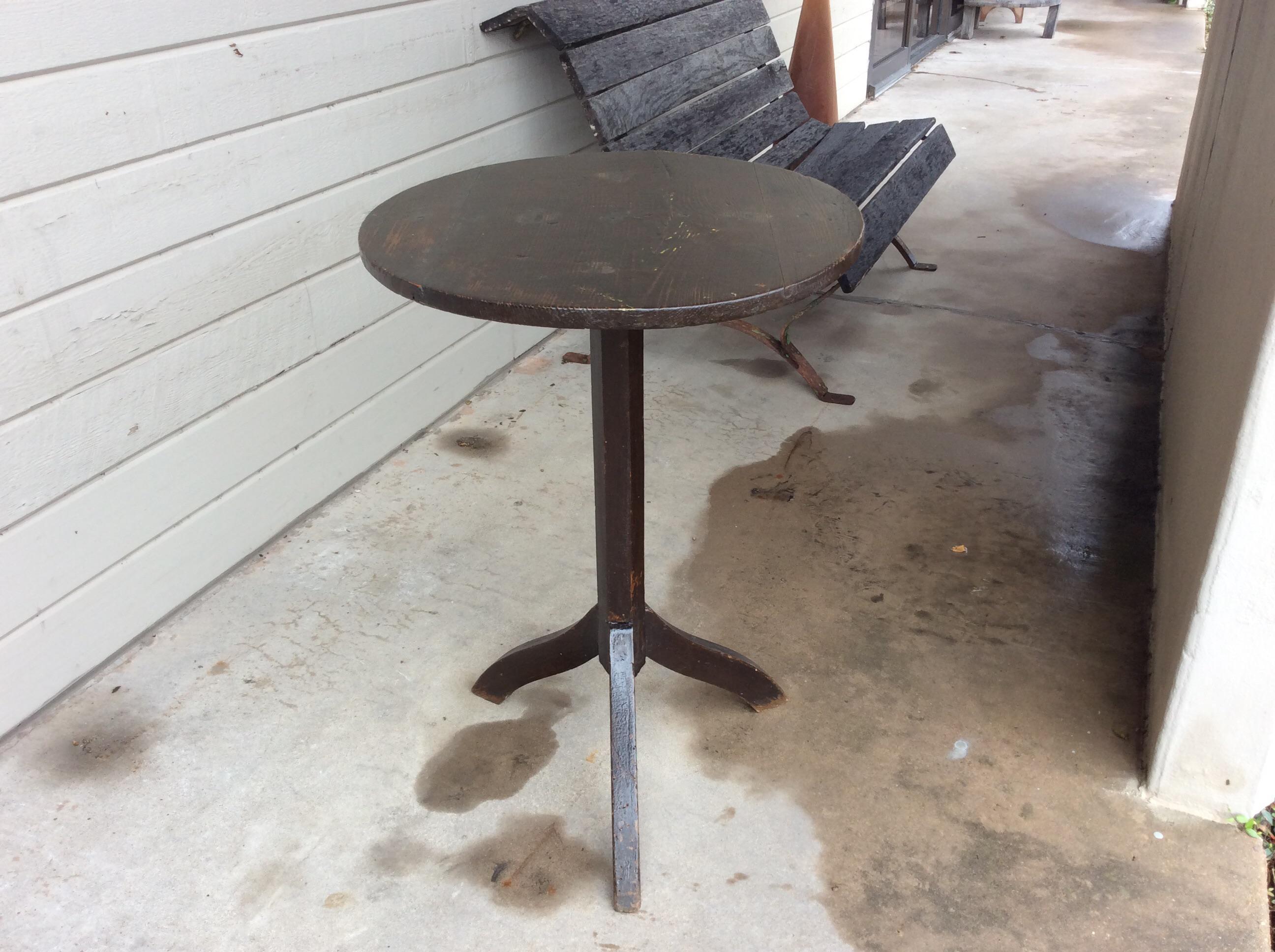 1900s Rustic French Pedestal Side Table 6