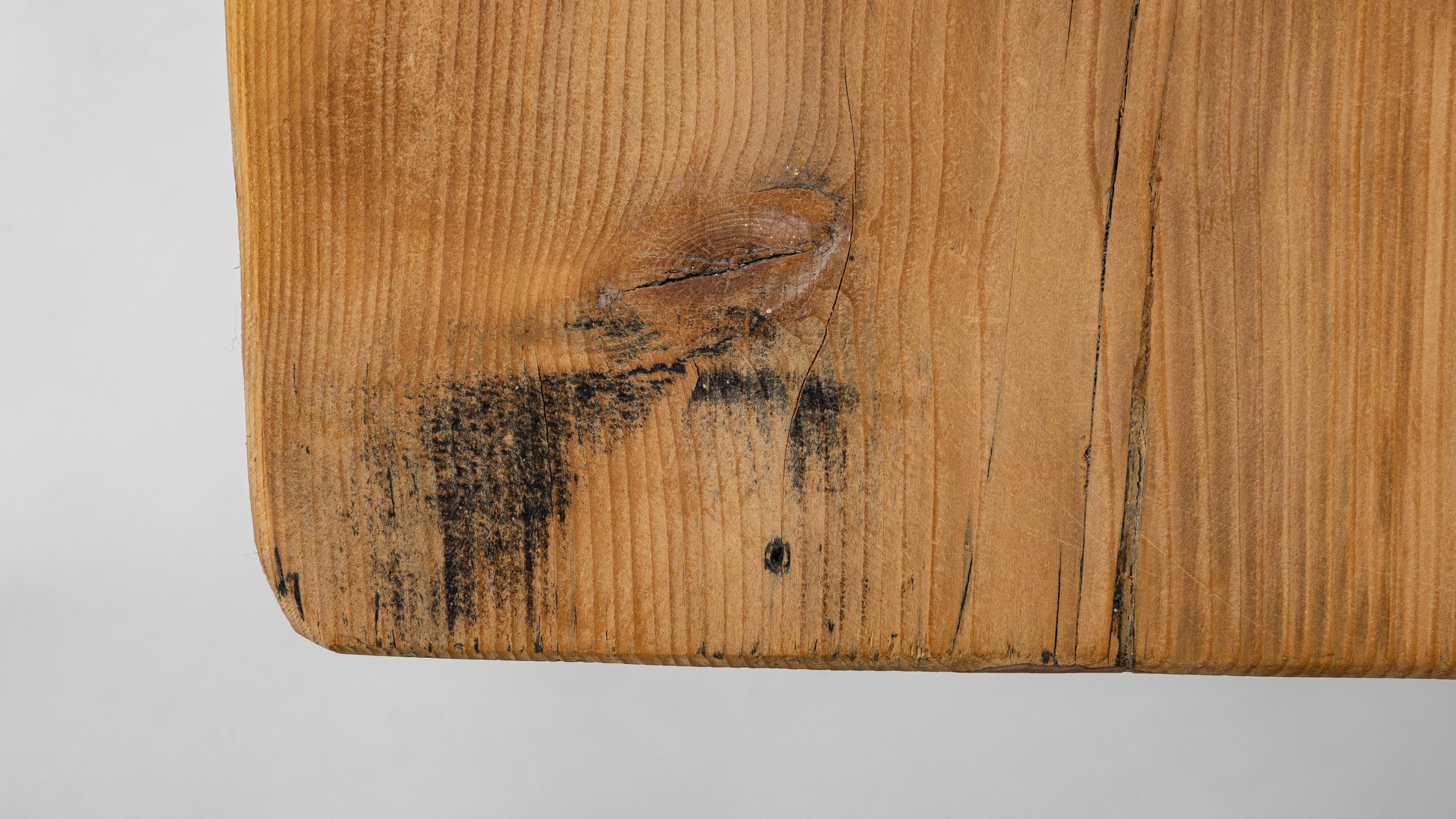 Table de salle à manger à tréteaux en pin de style scandinave des années 1900 en vente 4