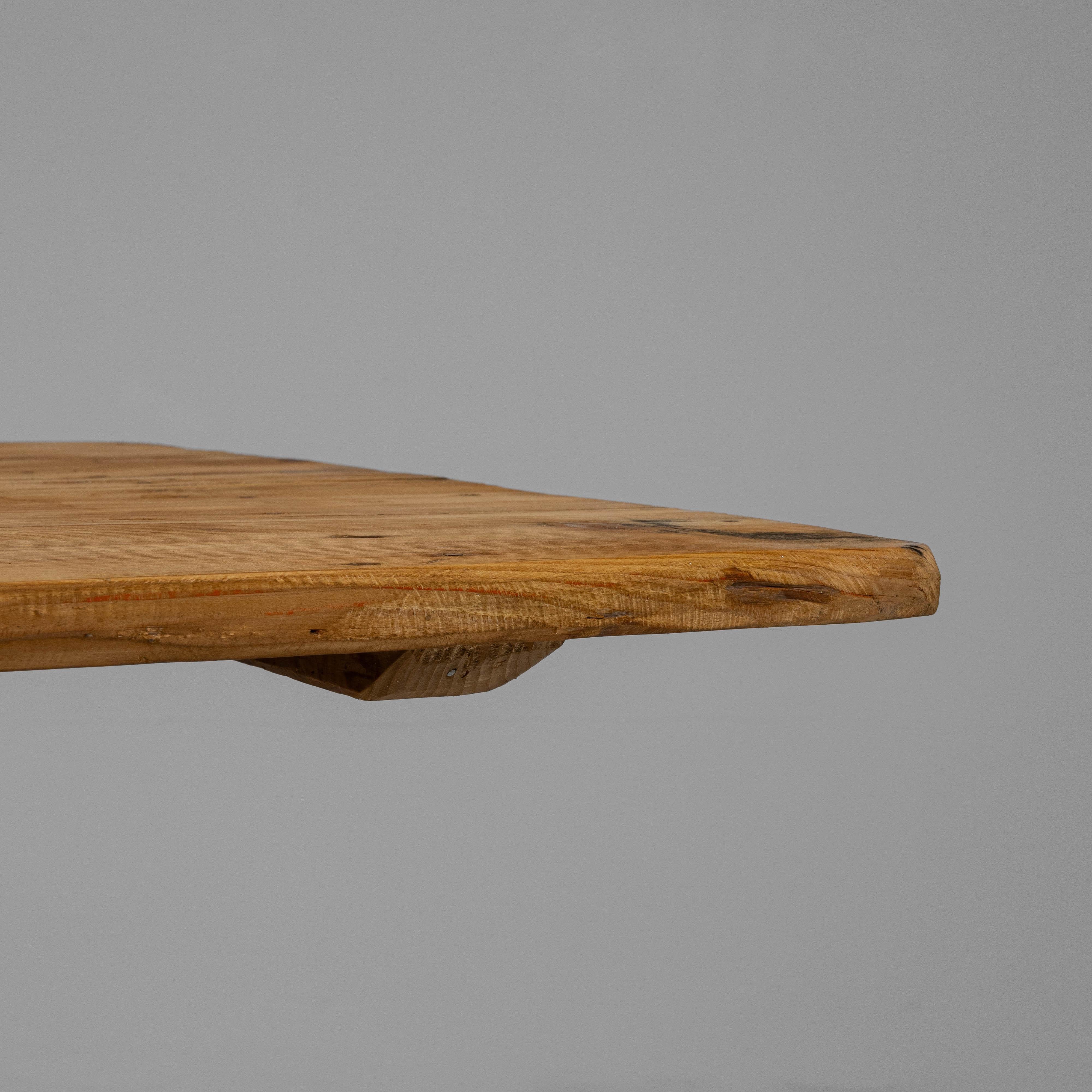 Table de salle à manger à tréteaux en pin de style scandinave des années 1900 en vente 2