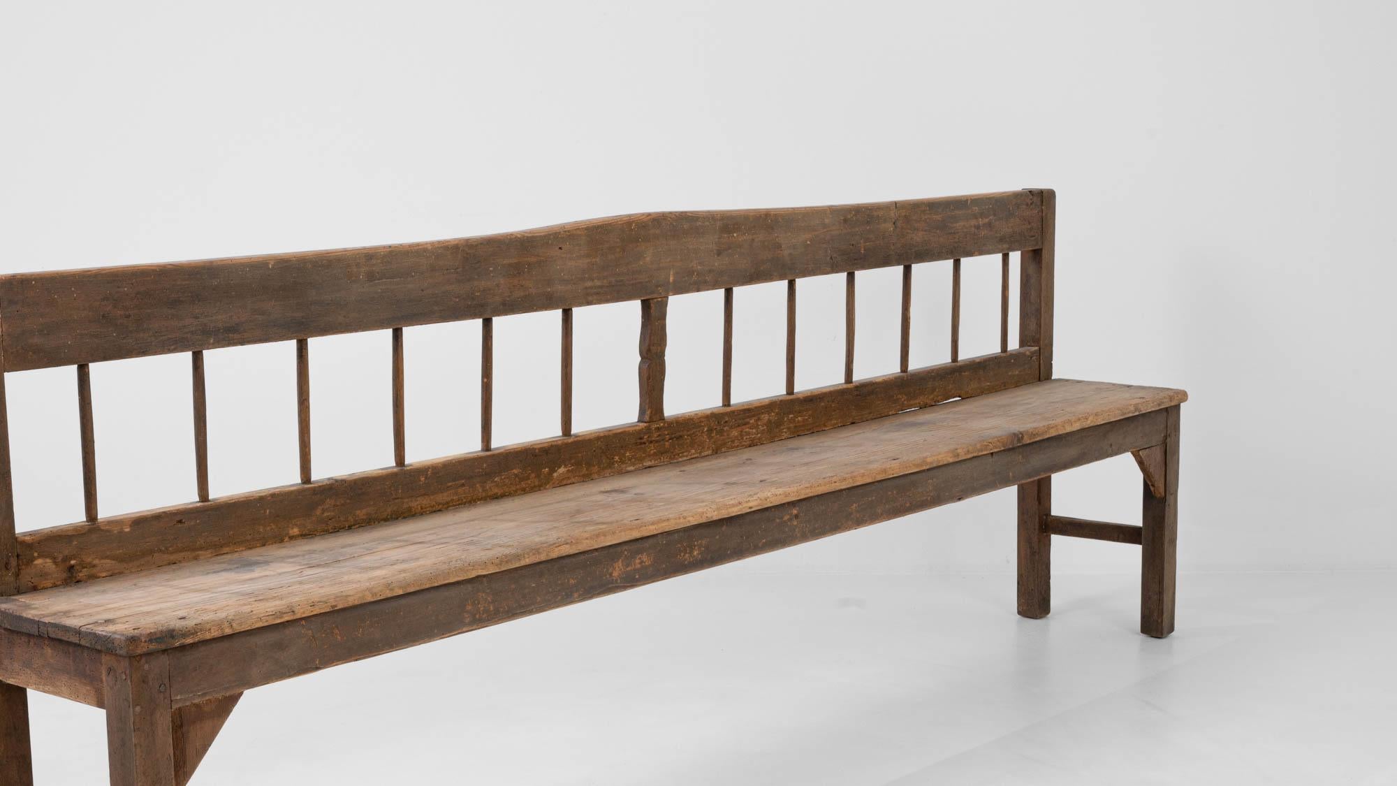 1900s Scandinavian Wooden Bench 5