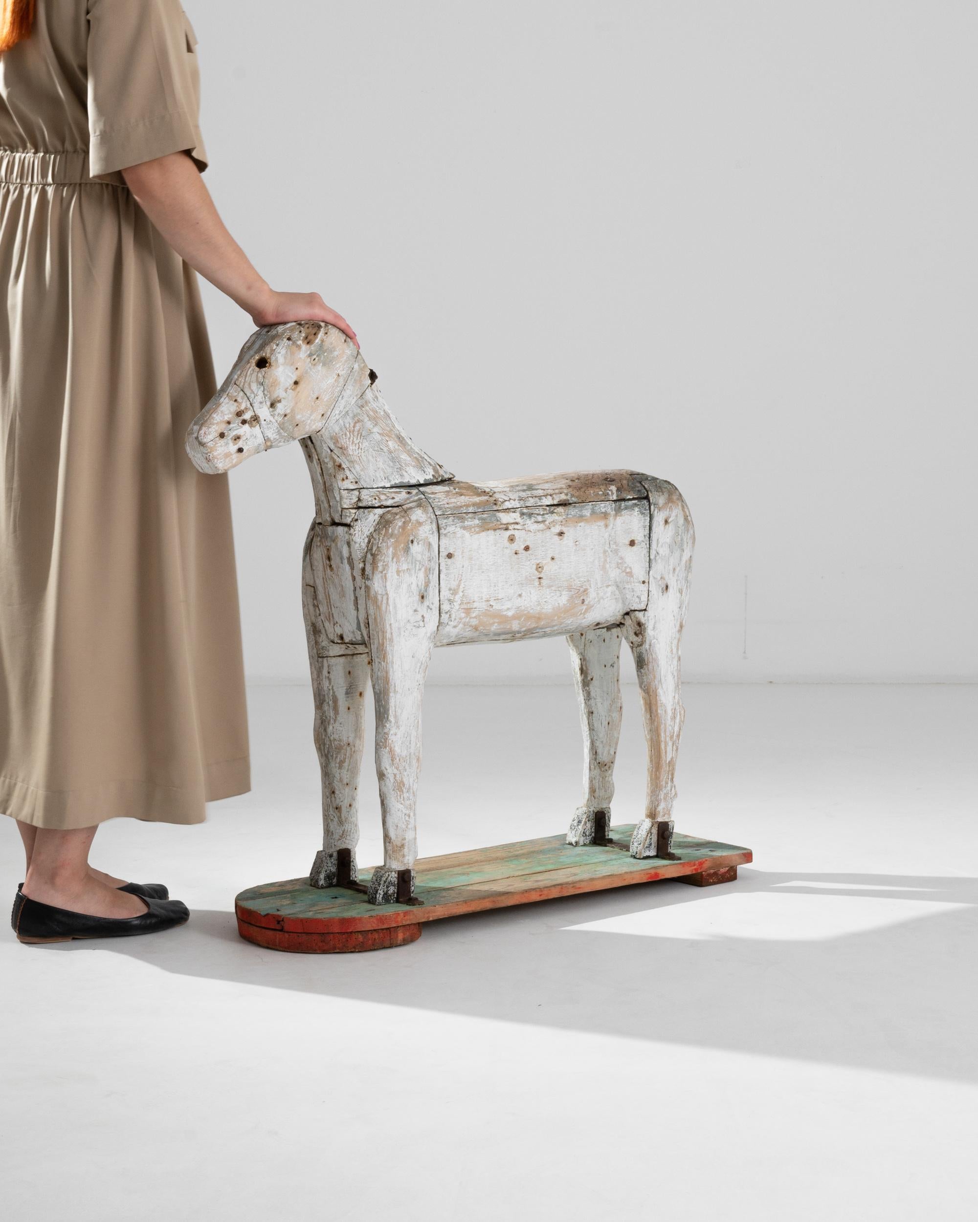 Early 20th Century 1900s Scandinavian Wooden Horse For Sale