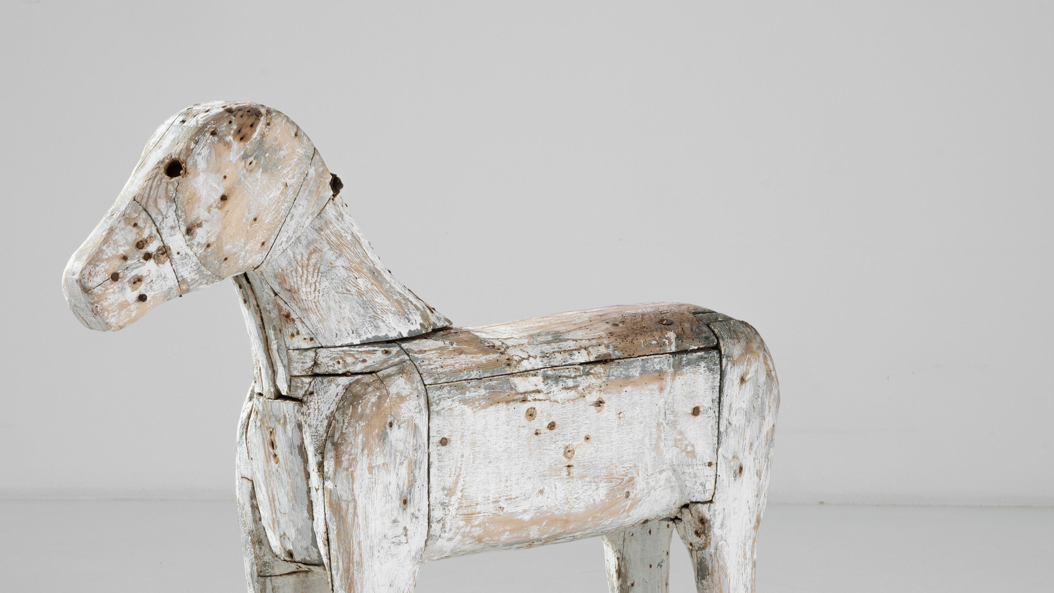 1900s Scandinavian Wooden Horse For Sale 2