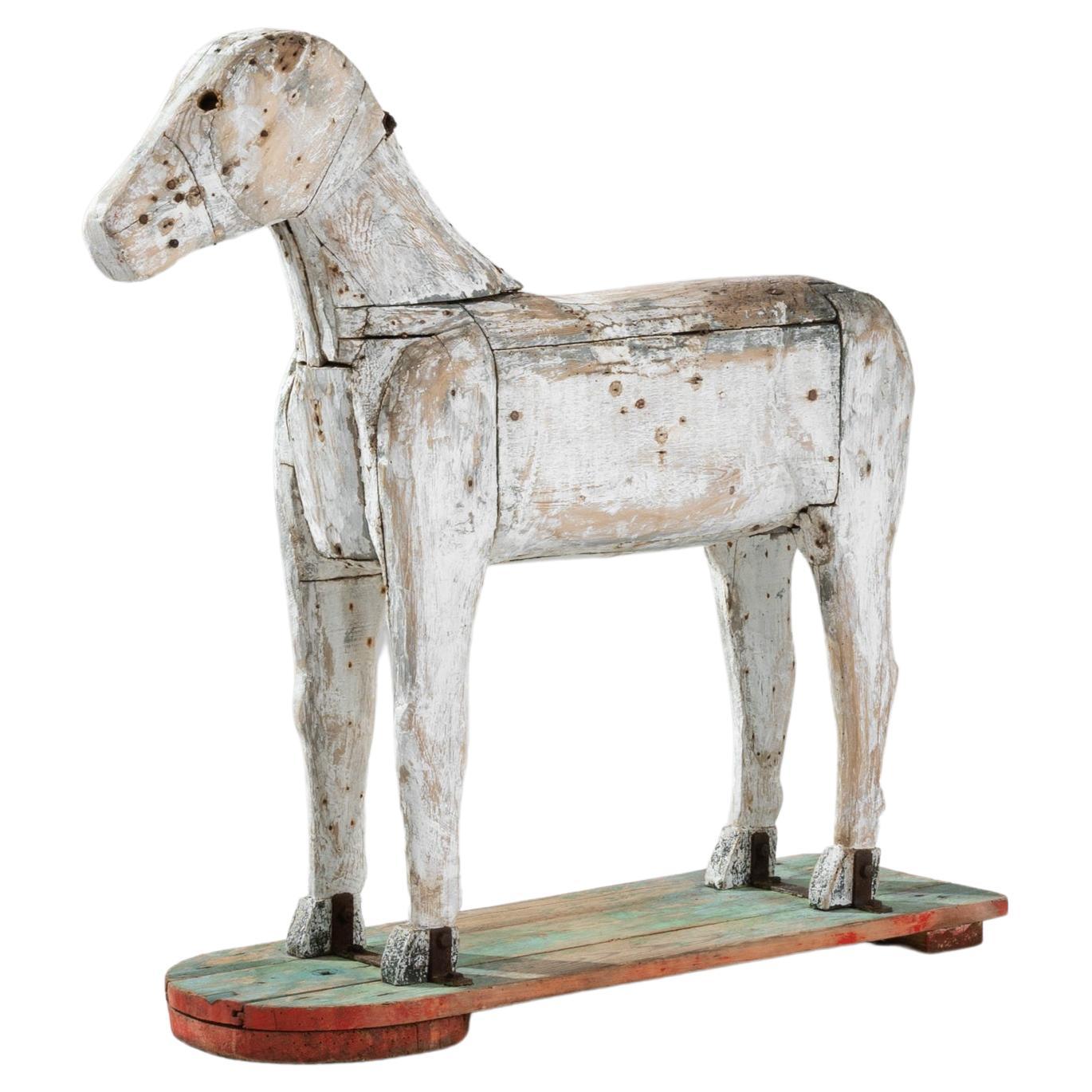 1900s Scandinavian Wooden Horse For Sale