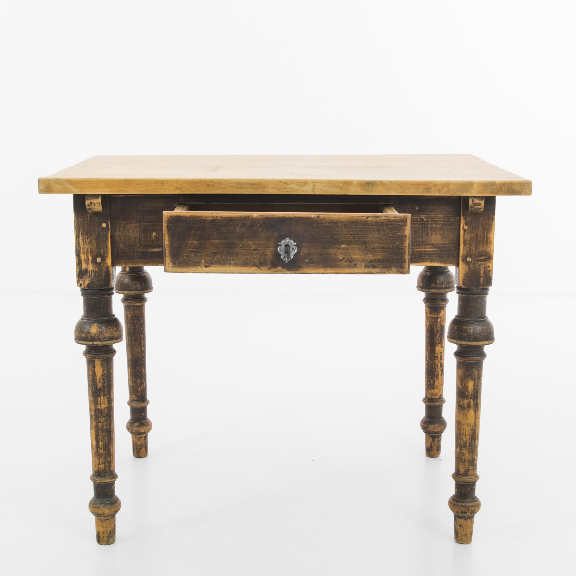 Gustavian 1900s Scandinavian Wooden Table For Sale
