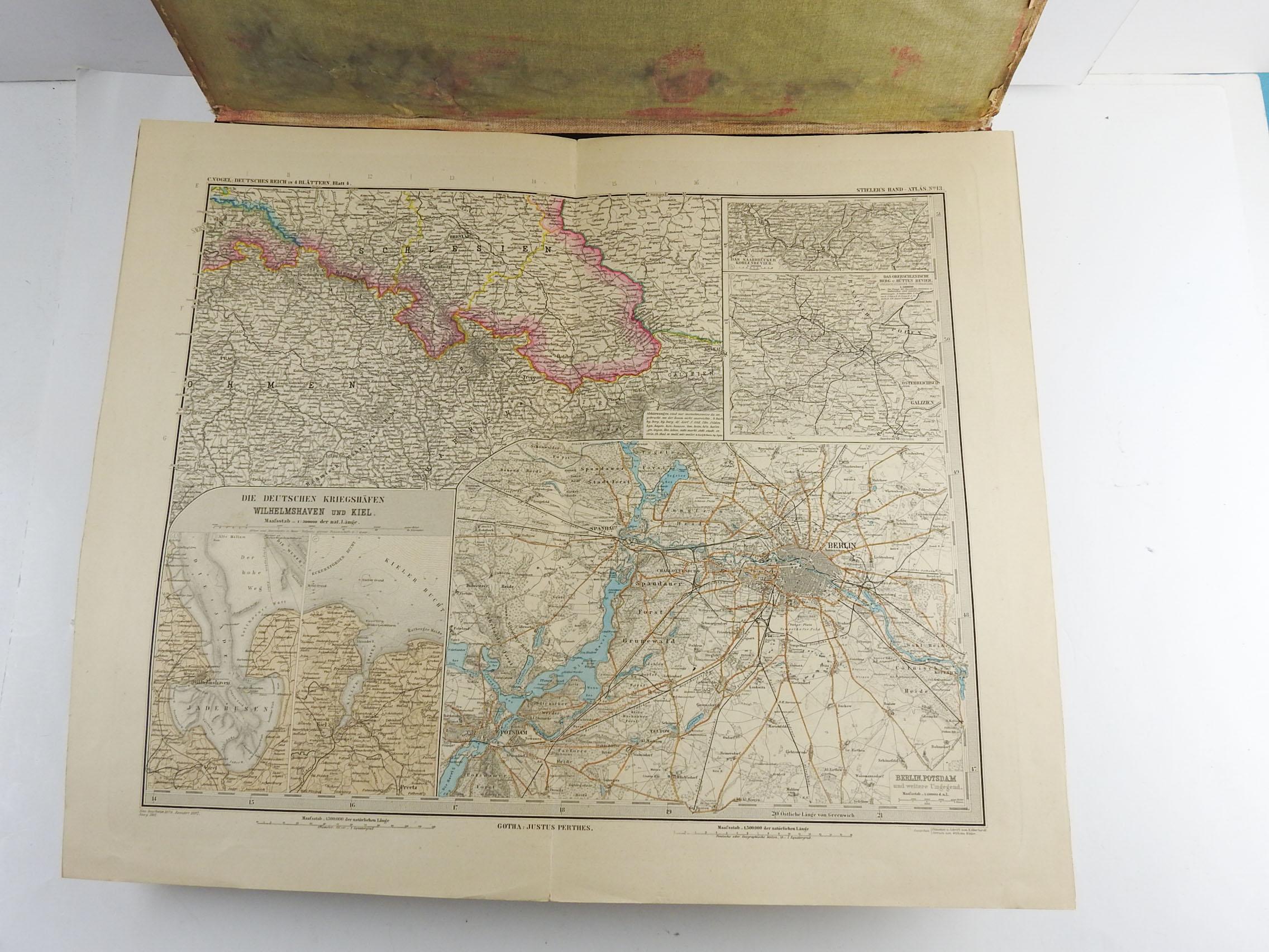 20th Century 1900s Stielers Hand Atlas 100 Maps For Sale