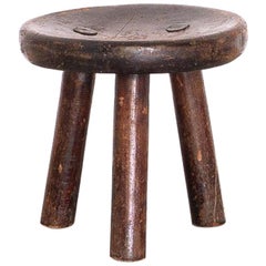 1900s Stool in Hardwood, Brazil Rustic Furniture