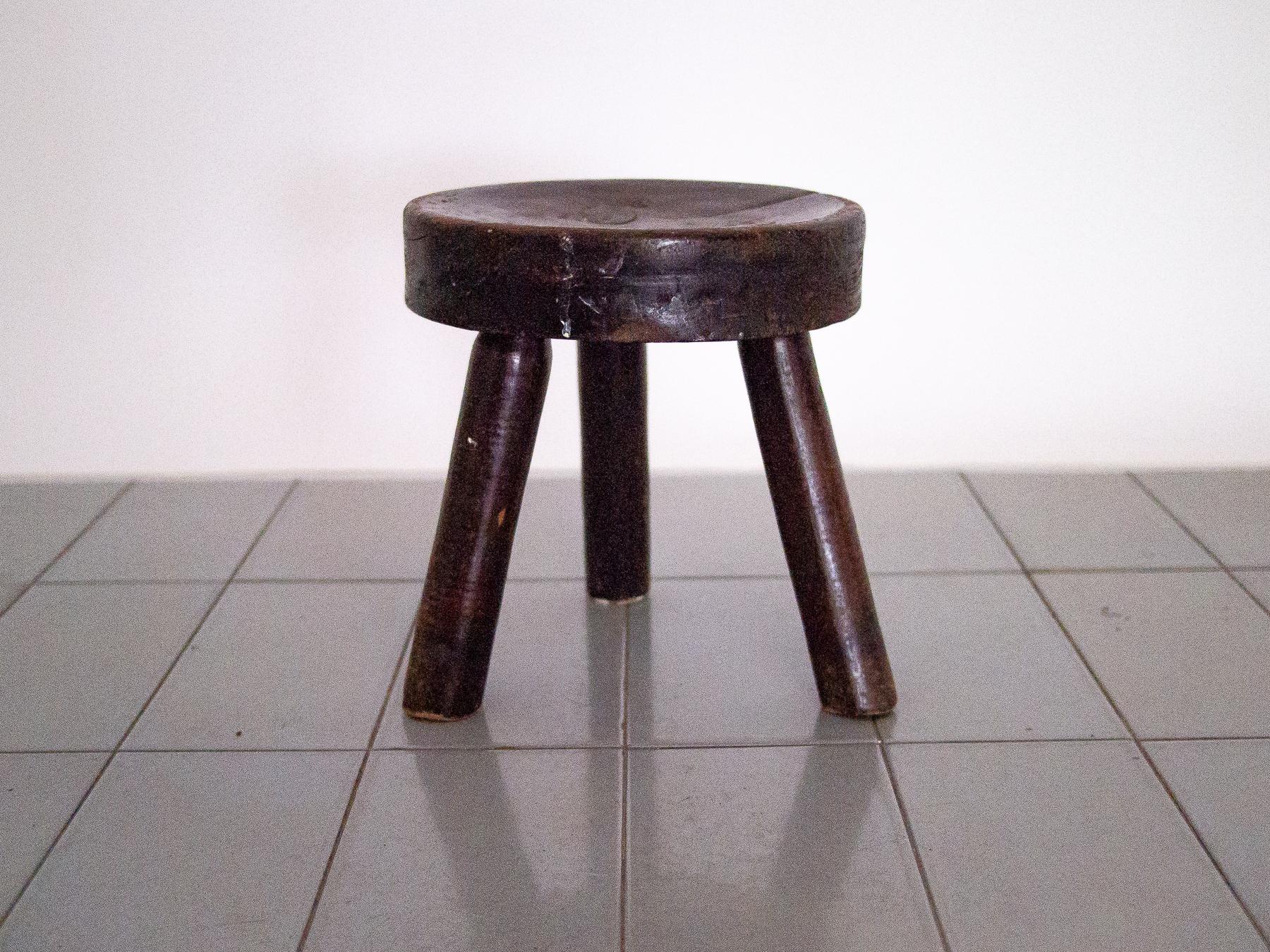 1900s Stool in Hardwood, Brazilian Rustic Furniture 1