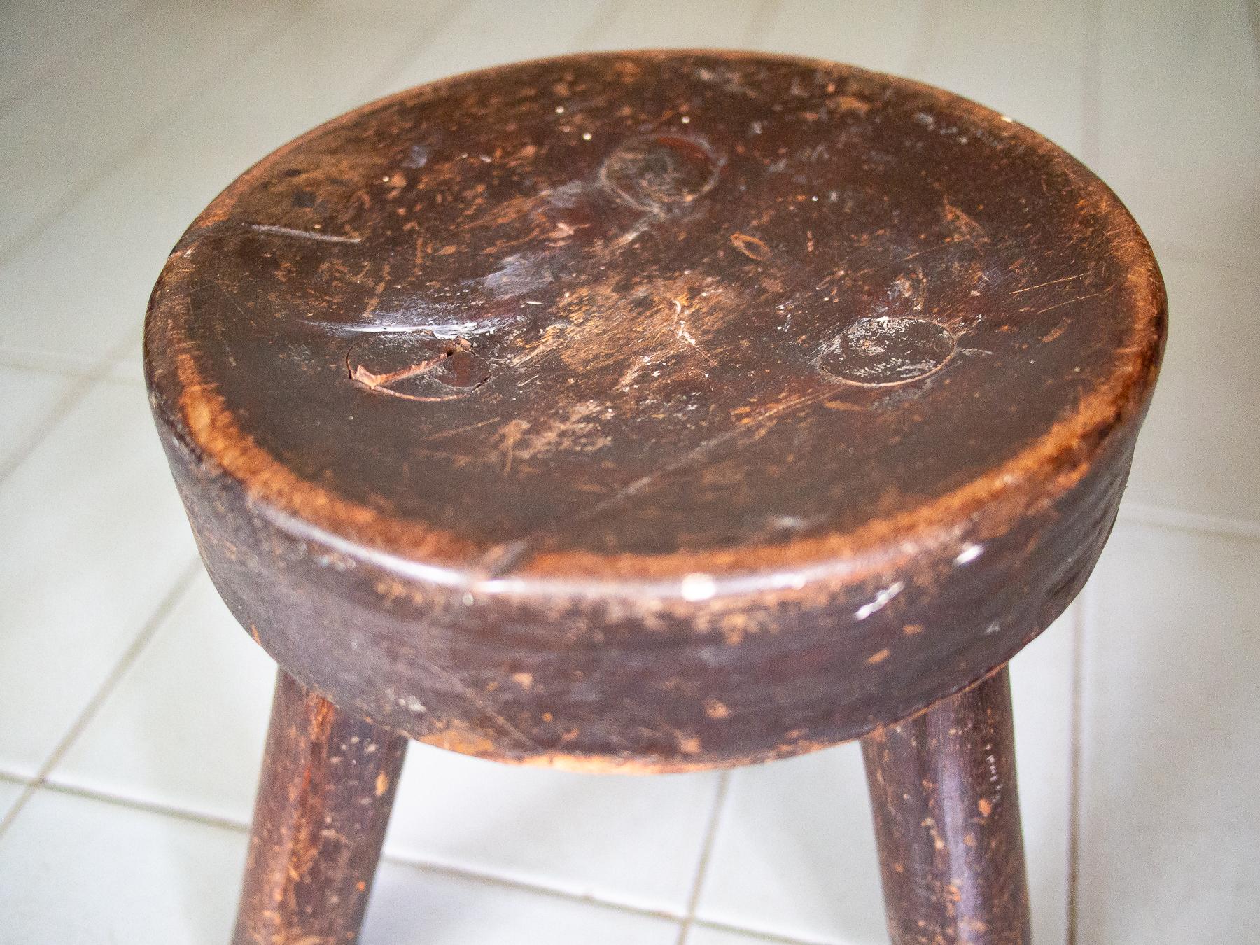 1900s Stool in Hardwood, Brazilian Rustic Furniture 4