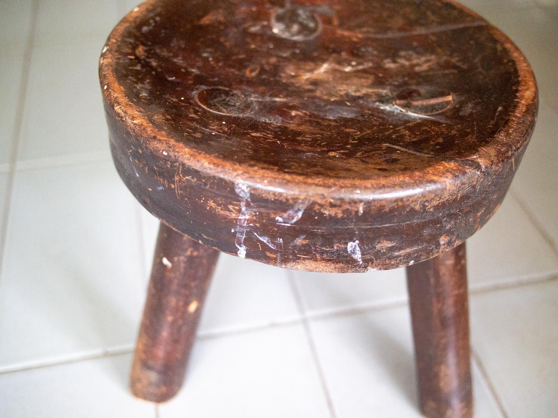 1900s Stool in Hardwood, Brazilian Rustic Furniture 5
