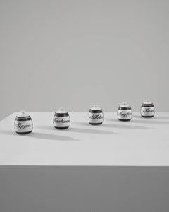 1900s Swedish Ceramic Spice Jars, Set of Five