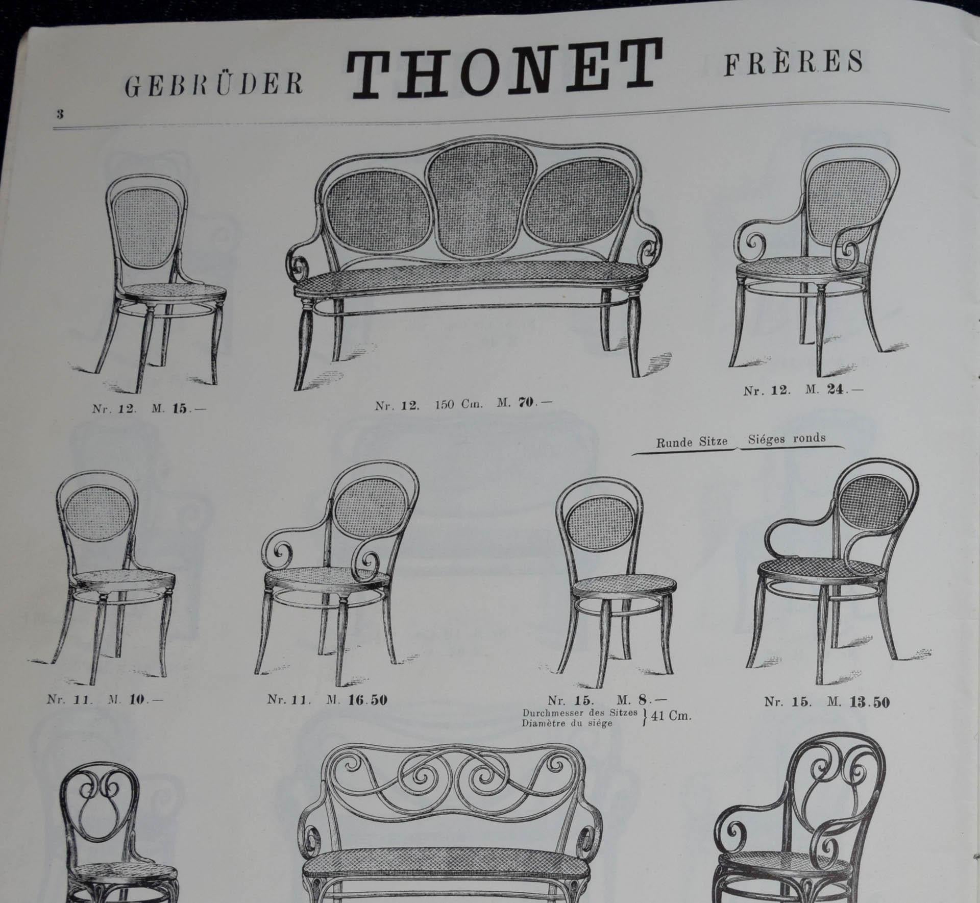 1900er Thonet-Bürostuhl, Modell Nr. 15 im Angebot 5