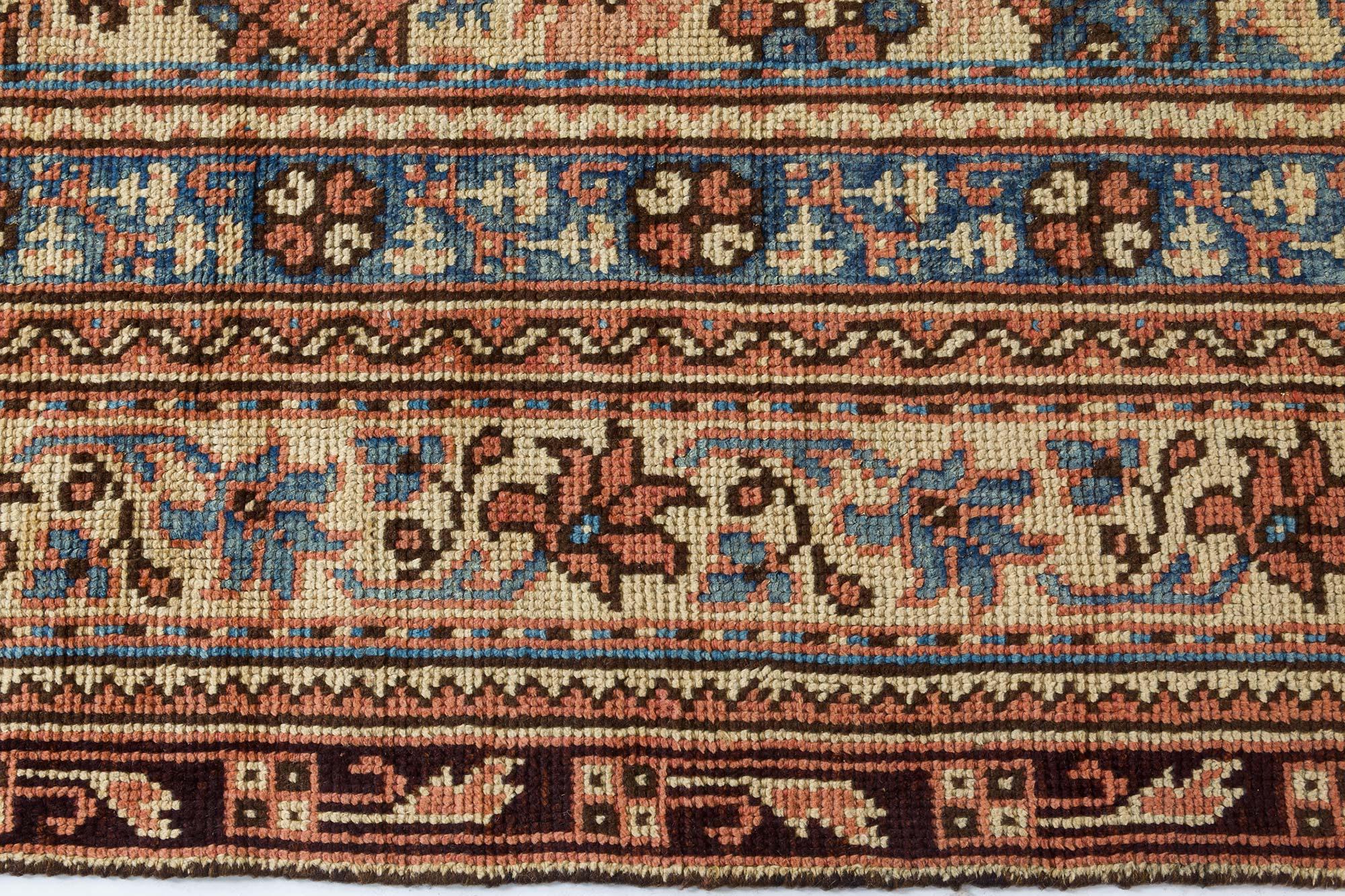 1900s Turkish Oushak Botanic Handmade Wool Carpet For Sale 2
