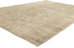 1900's Turkish Oushak Carpet with Modern Style