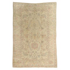 1900's Turkish Oushak Carpet with Modern Style