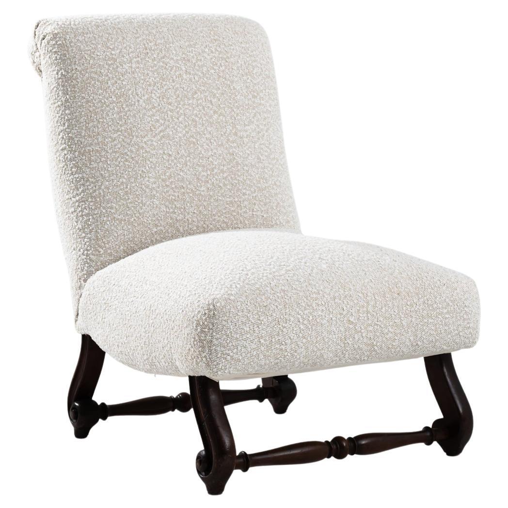 1900s United Kingdom Upholstered Slipper Chair