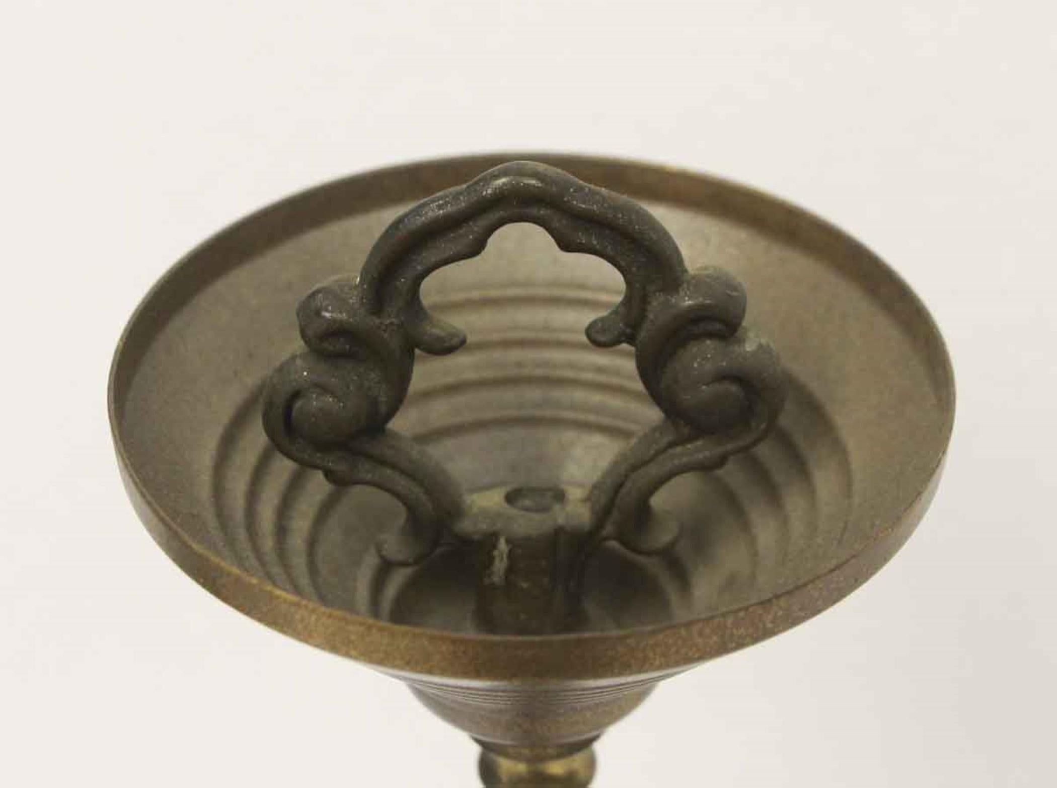 1900er Viktorianisch Rosa Glas Tischlampe Kandelaber Lights im Angebot 2