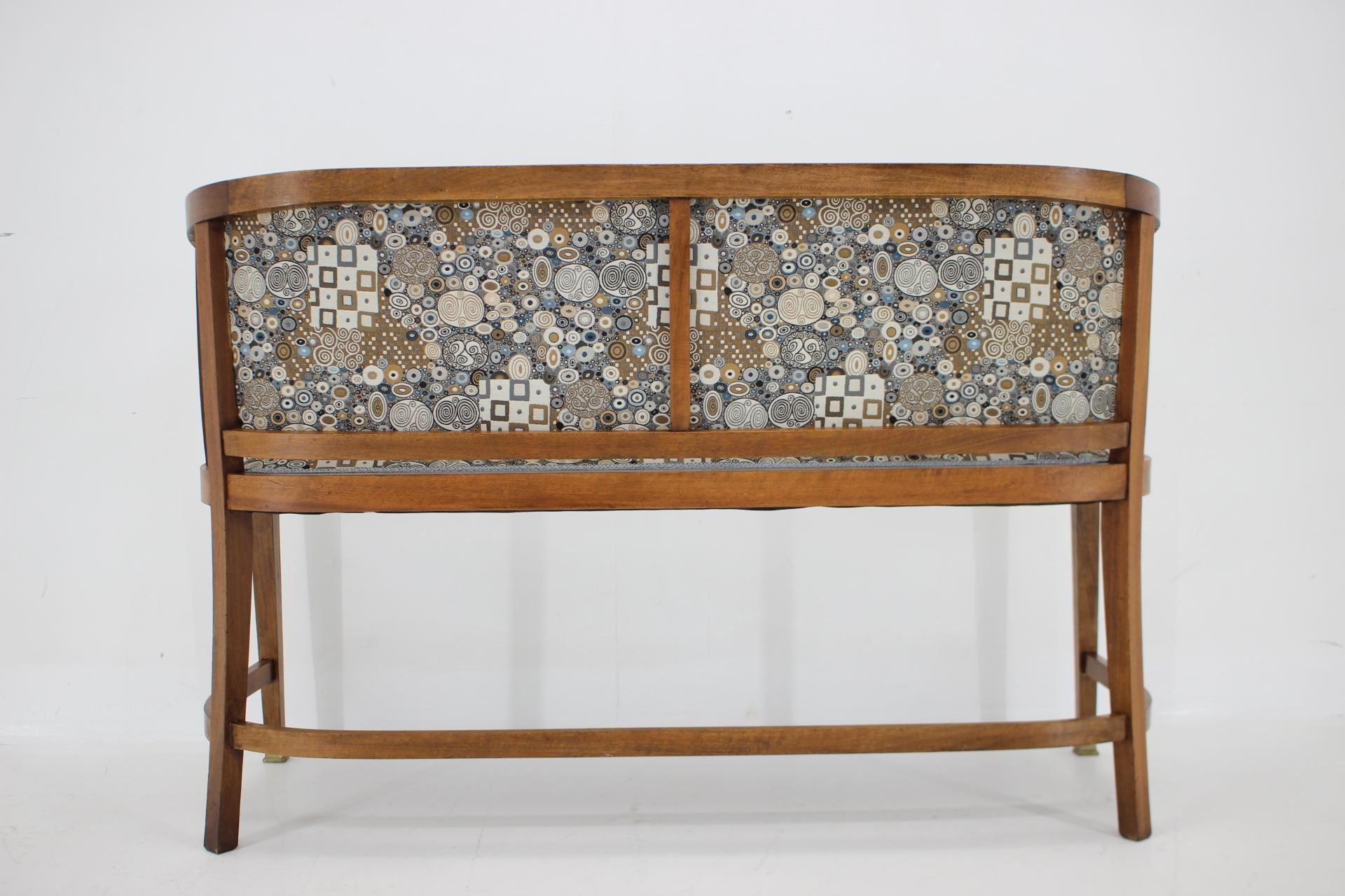 Wood 1900s Viennese Secession Sofa in the Style of Josef Maria Olbrich For Sale
