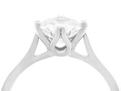 1.28 Carat Diamond and Platinum Solitaire Engagement Ring