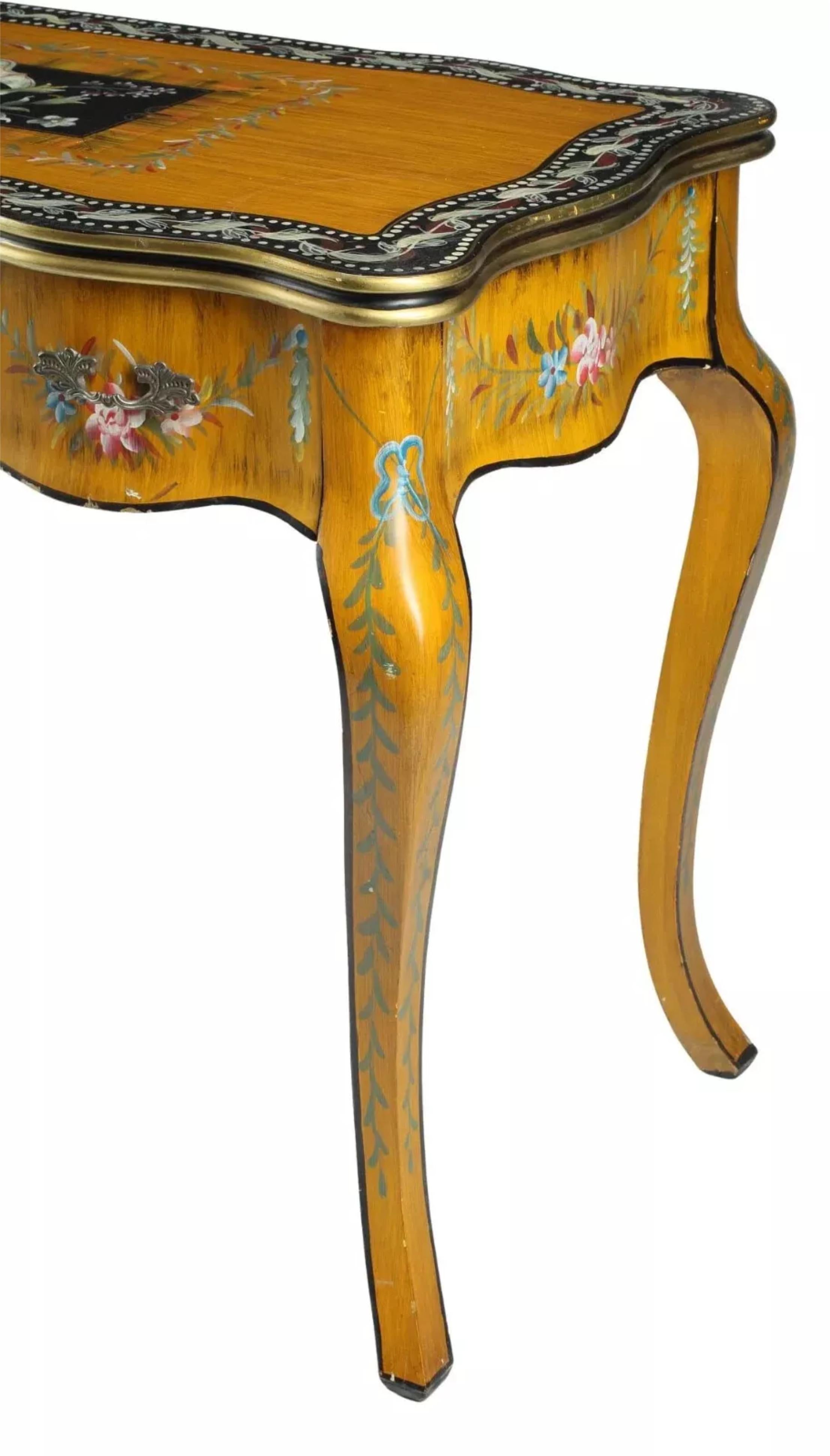 Robe Adam vintage/ancienne des années 1900, décorée de peinture  Bureau d'écriture ! Bon état - En vente à Austin, TX