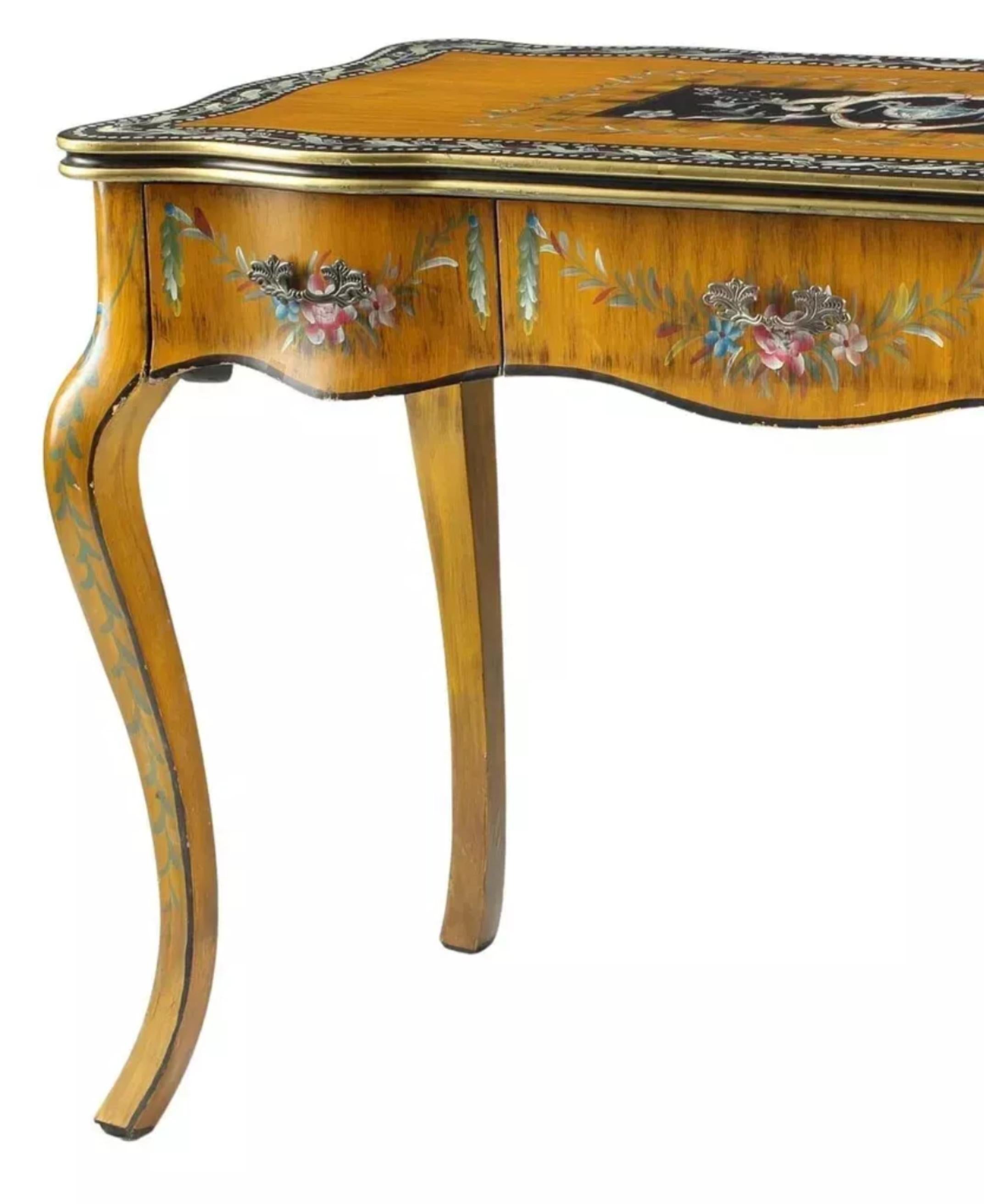 20ième siècle Robe Adam vintage/ancienne des années 1900, décorée de peinture  Bureau d'écriture ! en vente