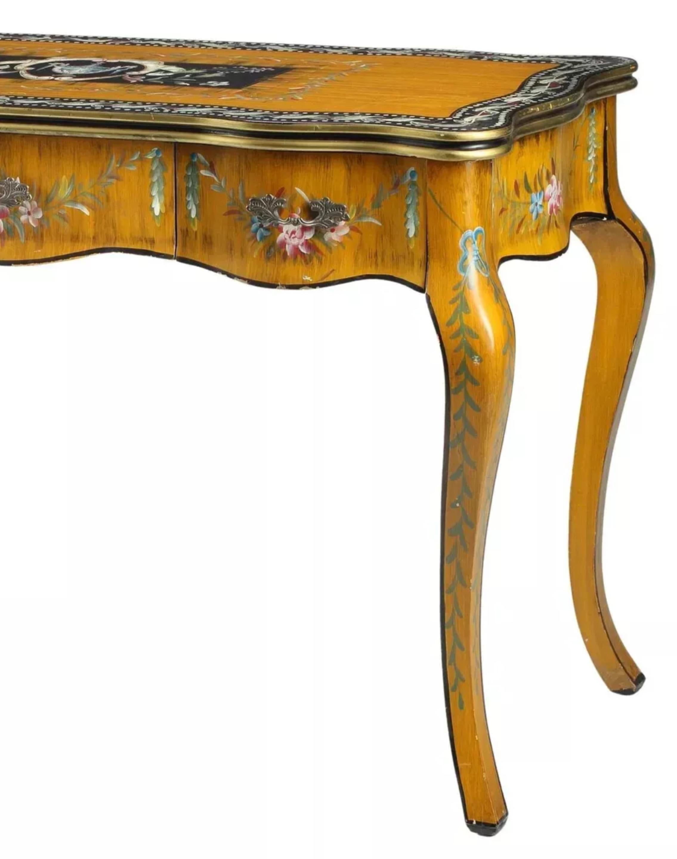 Bois Robe Adam vintage/ancienne des années 1900, décorée de peinture  Bureau d'écriture ! en vente