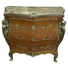 1900's Vintage / Antique French Style, Marble Top, Bronze Mounts, Chest!
