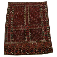 1900s Vintage Turkmen Tribal Prayer Rug 5'3'' X 3'11''