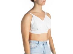 1900S White Cold Rayon Tie Back  Bra Top