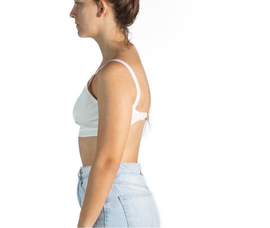 1900S White Cold Rayon Tie Back  Bra Top For Sale 3