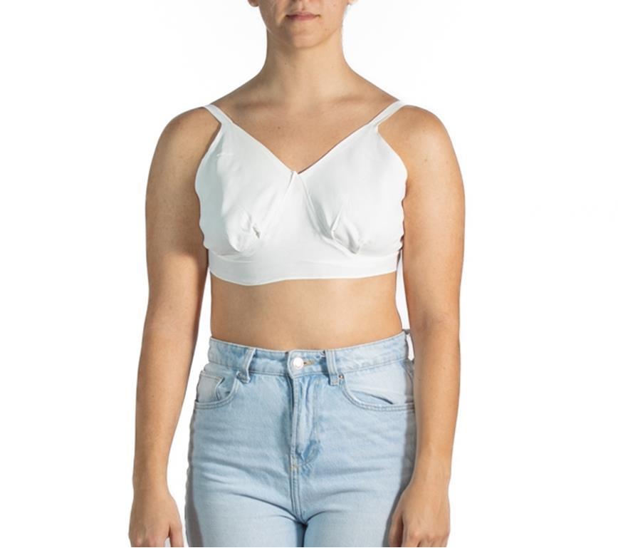 1900S White Cold Rayon Tie Back  Bra Top For Sale 5