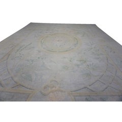 Rugs On Net Large Ivory Antique European Floral Austrian Savonnerie Carpet Rug