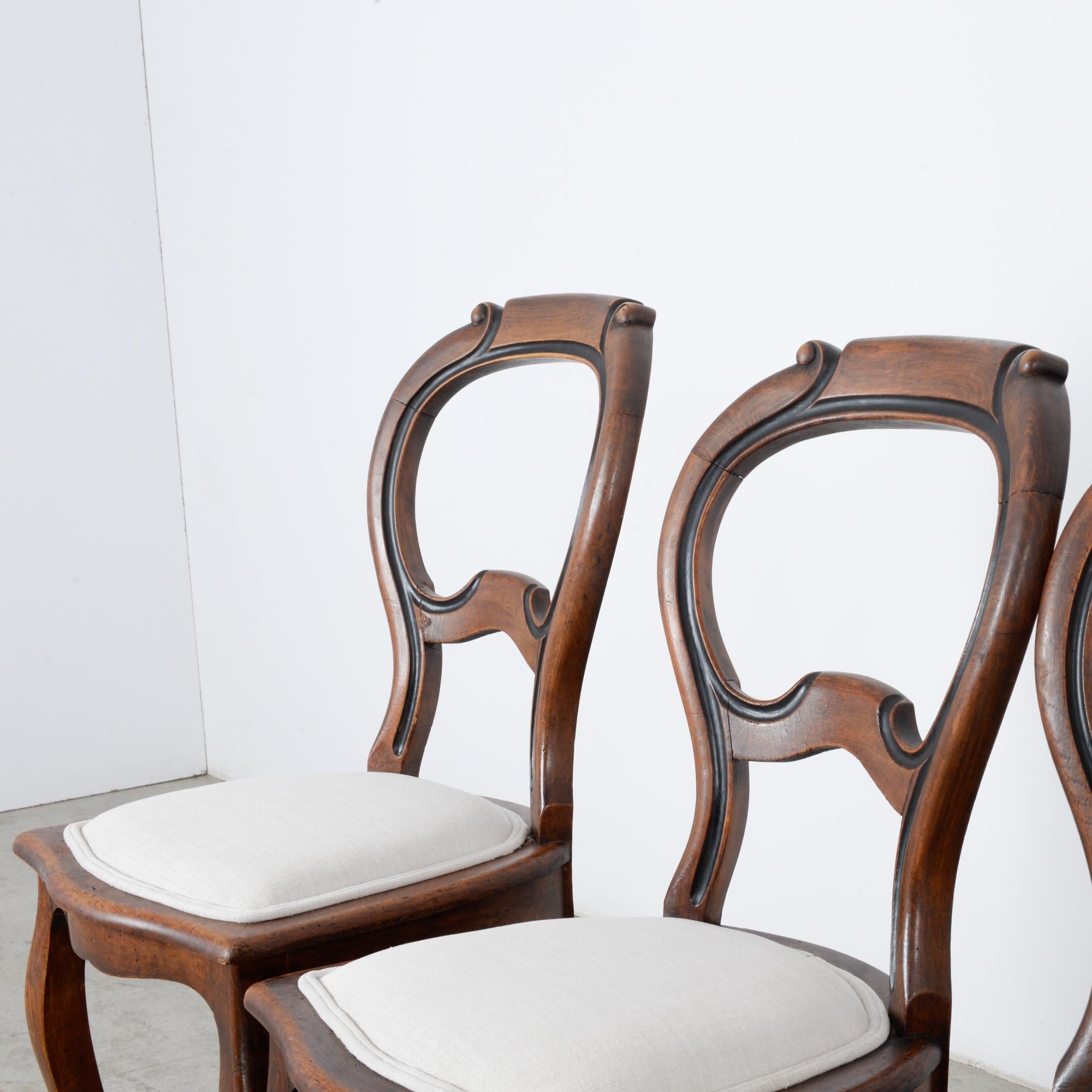 Early 20th Century 1900s Wooden Dining Chairs, Set of Six