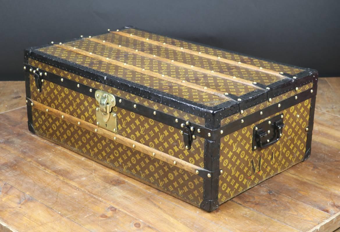 1901-1909, Louis Vuitton Monogram Cabin Trunk In Good Condition In Haguenau, FR