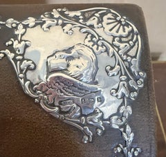 1901 BIRMINGHAM MADE MATTHEW JOHN JESSOP STERLING SILVER CHERUB STATiONERY BOX