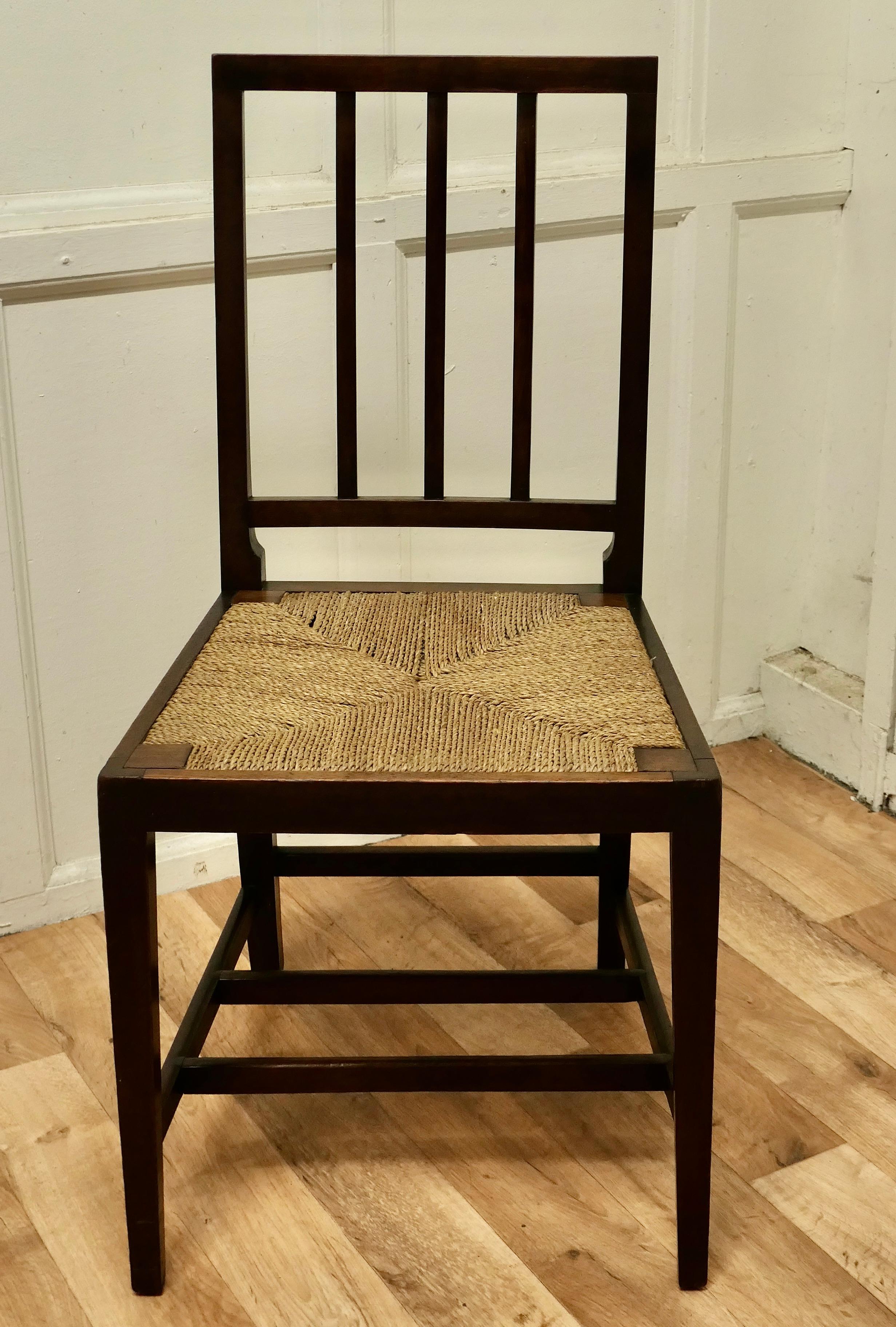 1901 E.R VII coronation chair in cotswold country oak.

This chair has its own provenance carved into the back seat rail it is made in country oak with a woven sea grass seat. 

The chair is in good condition it has a wonderful natural
