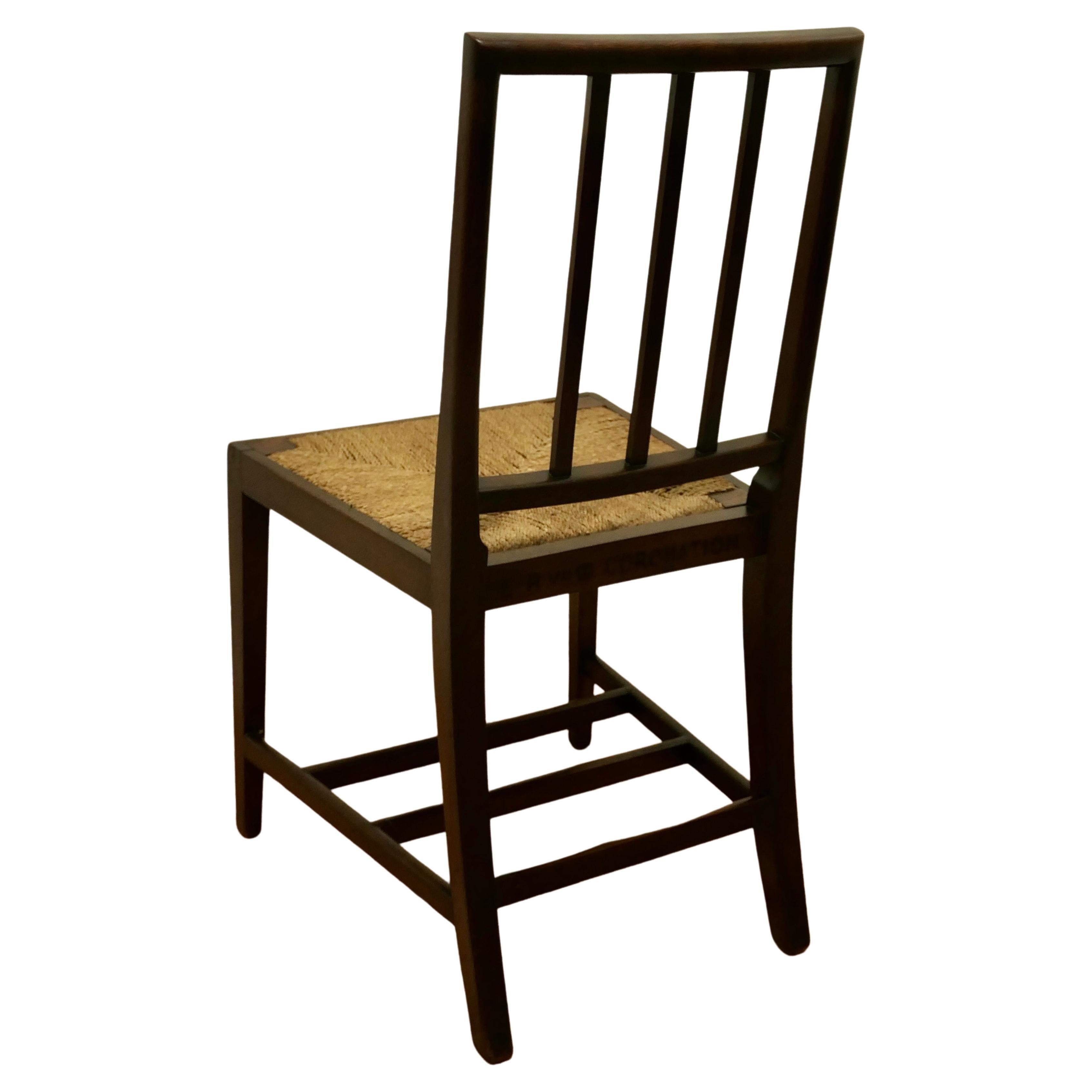 1901 E.R VII Coronation Chair in Cotswold Country Oak