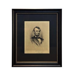 1901 Portrait d'Abraham Lincoln par Jacques Reich, épreuve d'artiste signée