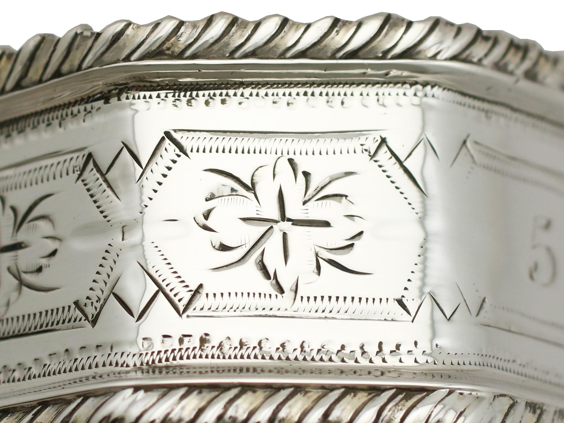 Antique Edwardian Sterling Silver Napkin Rings, 1902 3