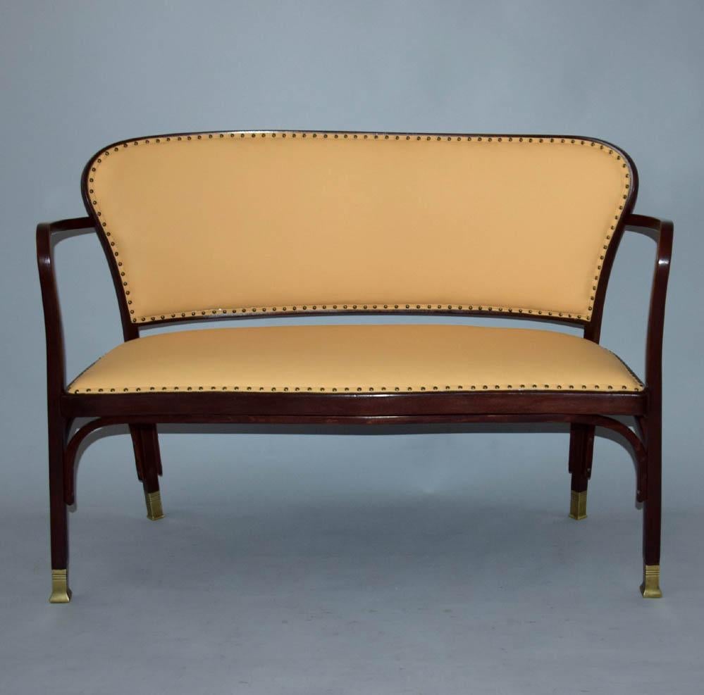 1902 Antique Sofa Set Kohn No. 717, Designed by Gustav Siegel For Sale 2