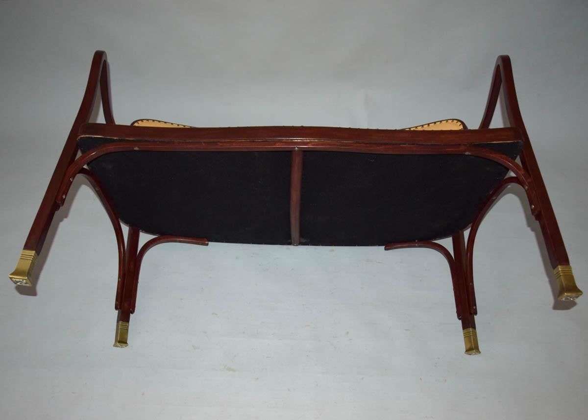 1902 Antique Sofa Set Kohn No. 717, Designed by Gustav Siegel For Sale 6